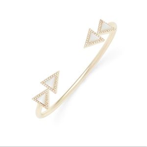 ASTER Jewelry, Jasmine Cuff Bracelet in Gold and Mother of Pearl from Rocksbox